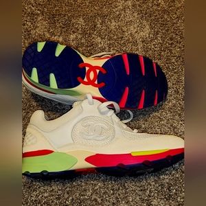 Authentic Chanel multi-color sneakers Sz.38.5/8